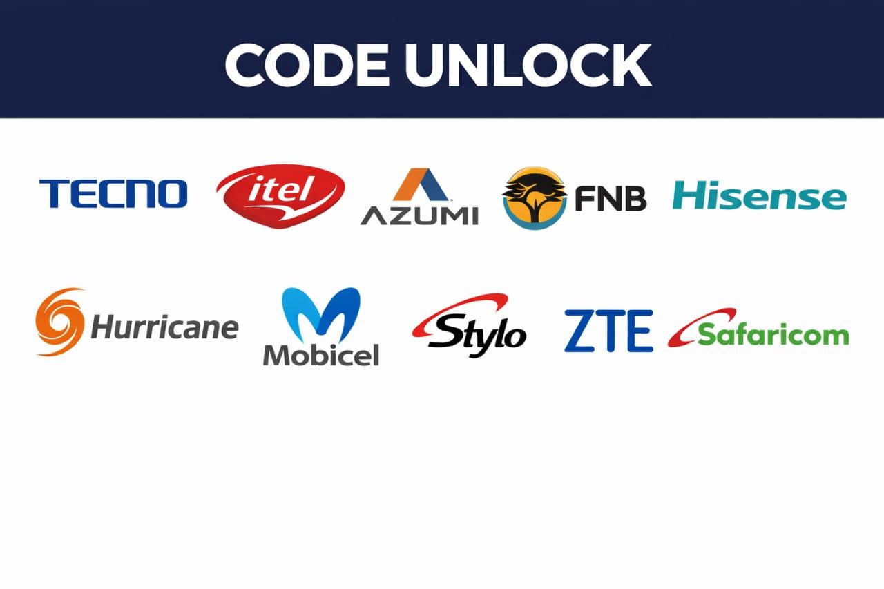 Tecno / Itell / Azumi / FNB / Hisense / Hurricane / Mobicel / Stylo / ZTE / SafariCom / Fnb Conexis Carrier Unlock Code✅