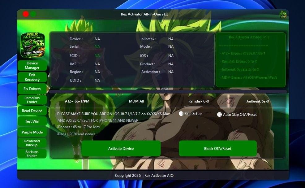 REX ACTIVATOR AIO 6S TO 17 PRO MAX